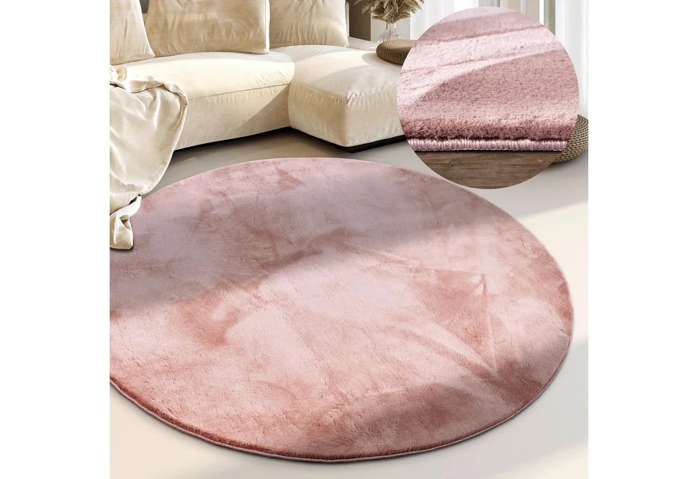 Villeroy & Boch Teppich Leon Rund Hochflor Shaggy Einfarbig Flauschig Weich Glänzend Modern Uni - Bild 2