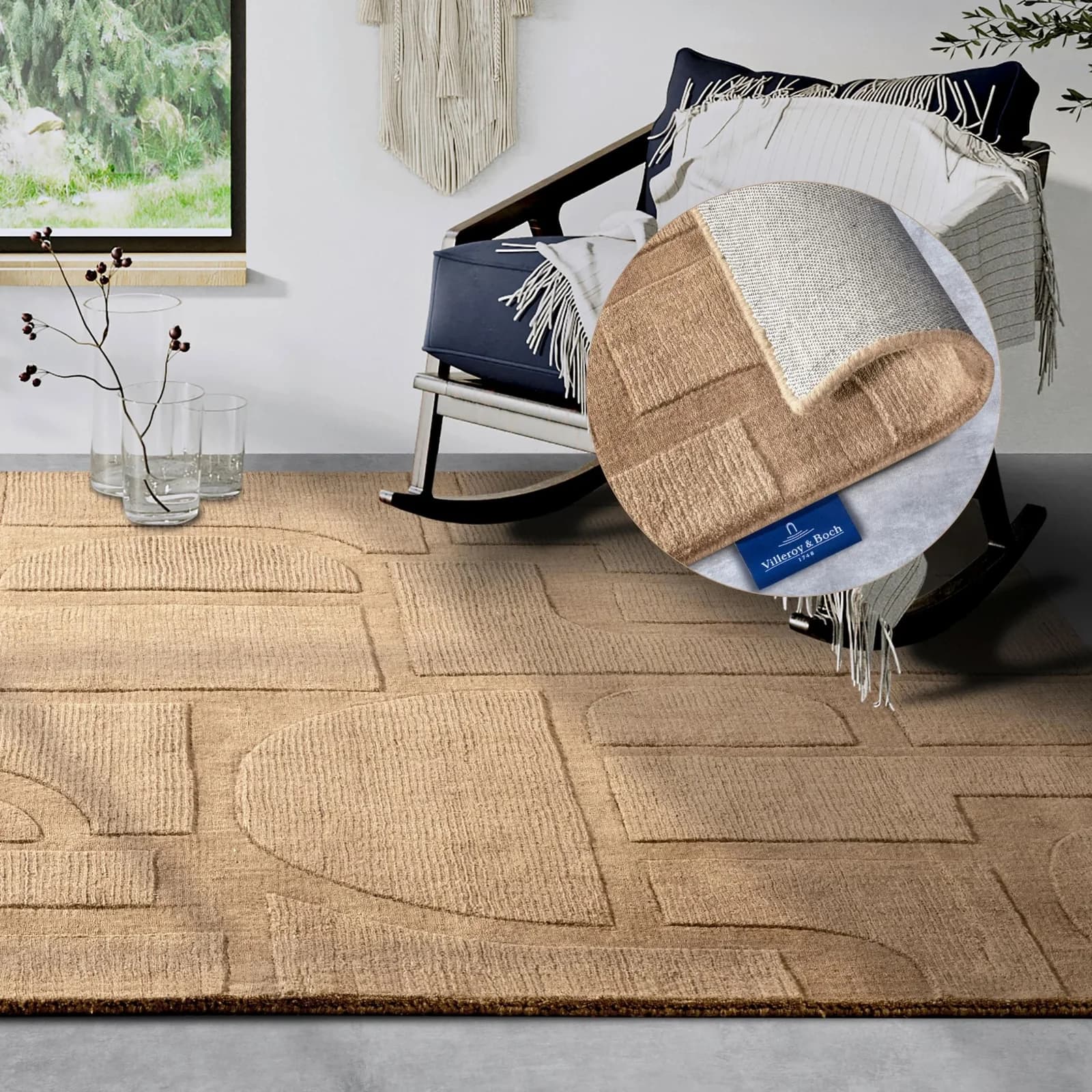Villeroy & Boch Wollteppich Alexis Beige Handgewebt