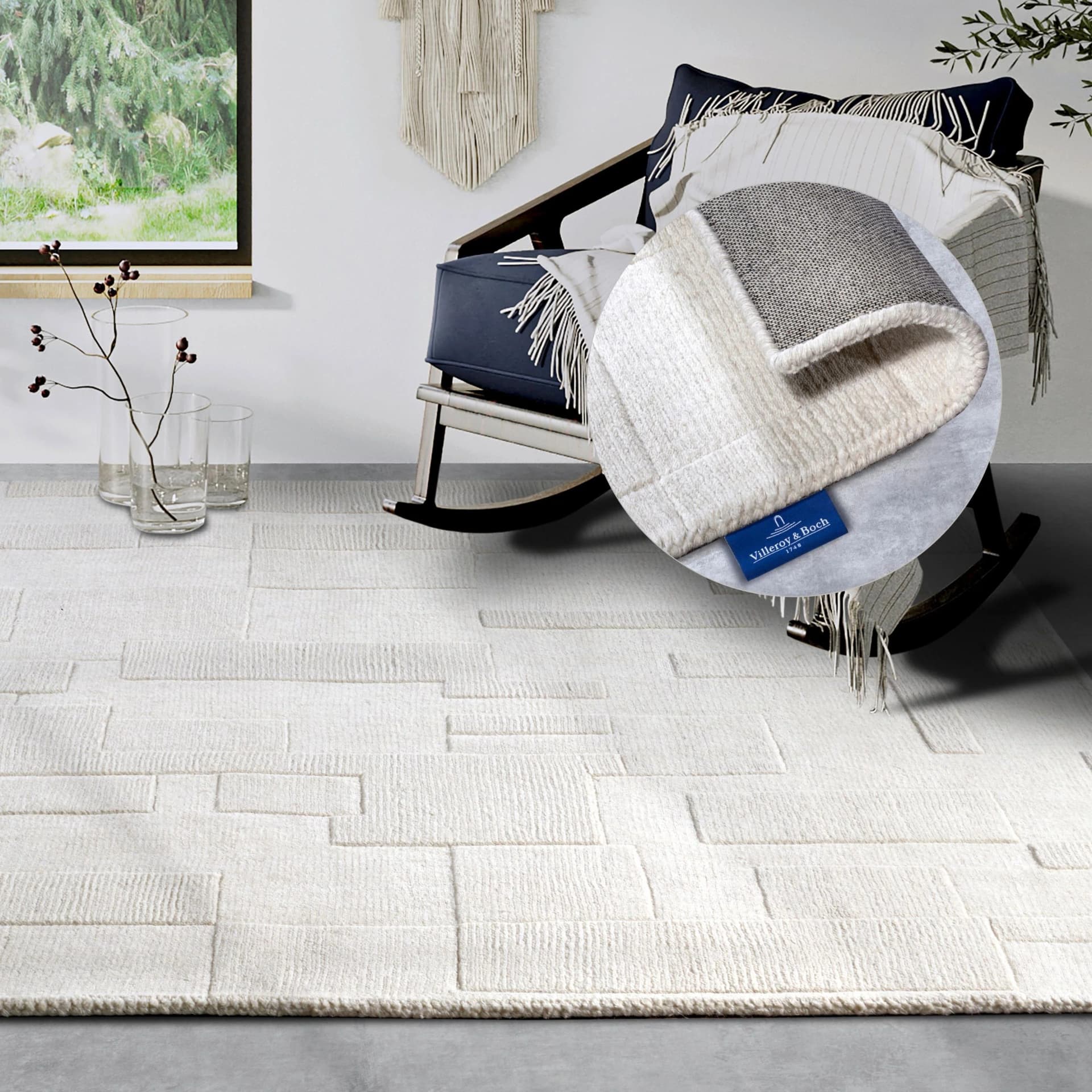 Villeroy & Boch Wollteppich Wilhelmine Beige Handgewebt