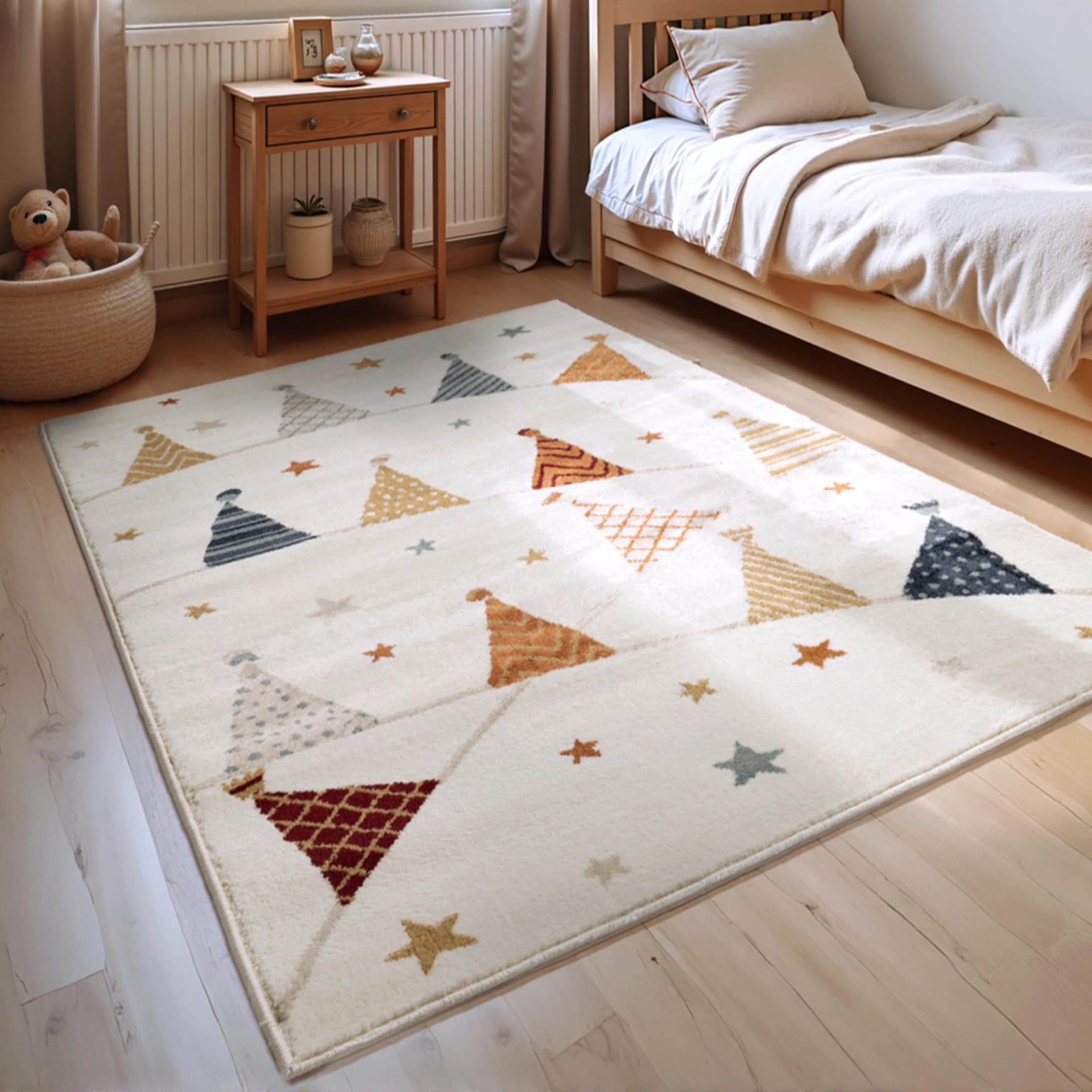 HANSE HOME Kinderteppich Kids Party Beige Bunt Rauten