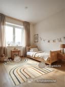 HANSE HOME Kinderteppich Double Rainbow Bunt Creme Kurzflor Bild 3