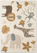 HANSE HOME Kinderteppich Animal Safari Beige Bunt Kurzflor Bild 1
