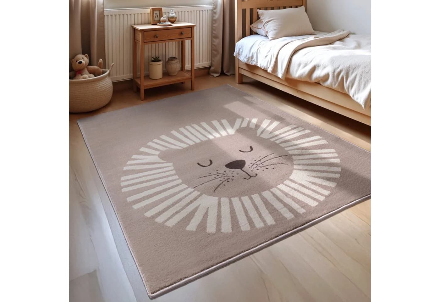 HANSE HOME Kinderteppich Happy Lion Beige Löwenmotiv - Bild 2