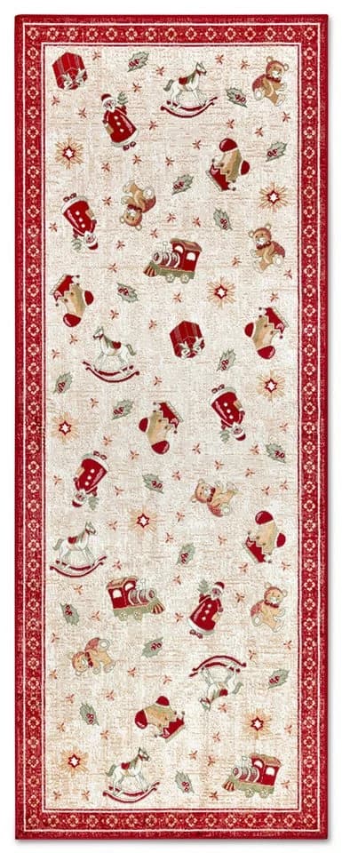 Villeroy & Boch Teppich Nostalgic Shine Toy's Delight, eckig, rund und Läufer, rechteckig, Höhe: 6 mm, Weihnachten, Wohnzimmer, Flur, Geschenk, Toys Delight, Dekoration