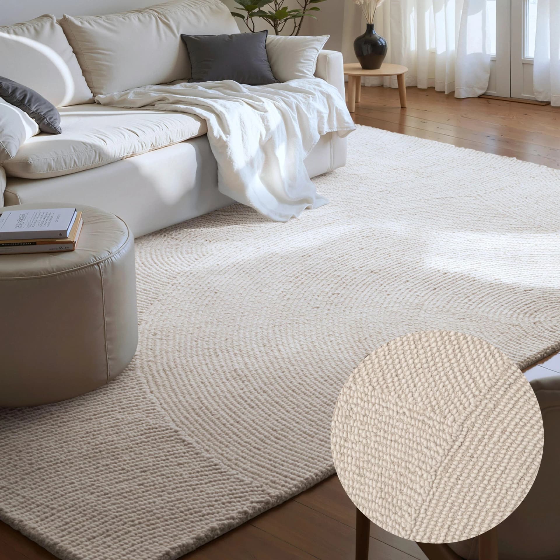 HANSE HOME Wollteppich Eleni Beige Handgetuftet