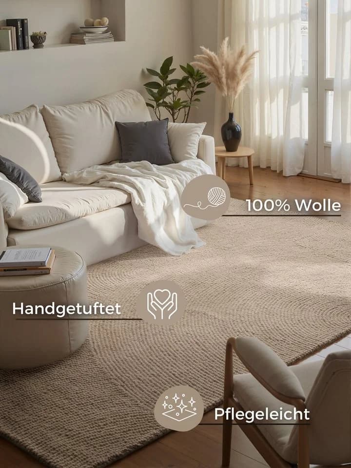 Wollteppich Eleni von Hanse Home, Handgetuftet, Geometrisches Design - Bild 3