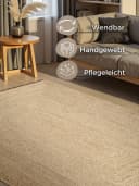 HANSE HOME Sharmila Jute-Teppich Natur Weiß Handgewebt Bild 3