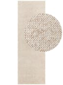 Teppich ELLE DECORATION Rocco Beige Woll-Optik Läufer Bild 1