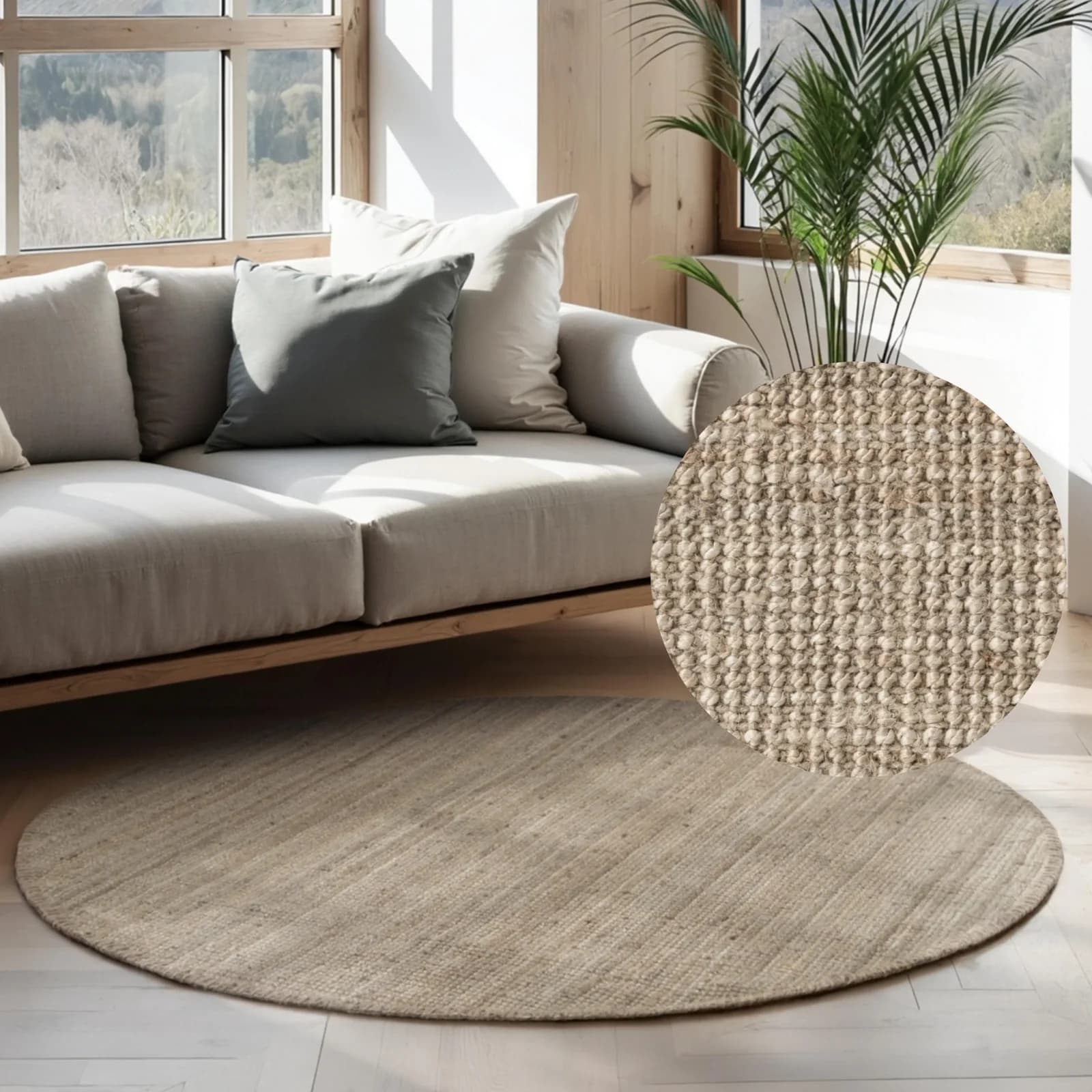 Hanse Home Jaipur Juteteppich Sisal-Optik