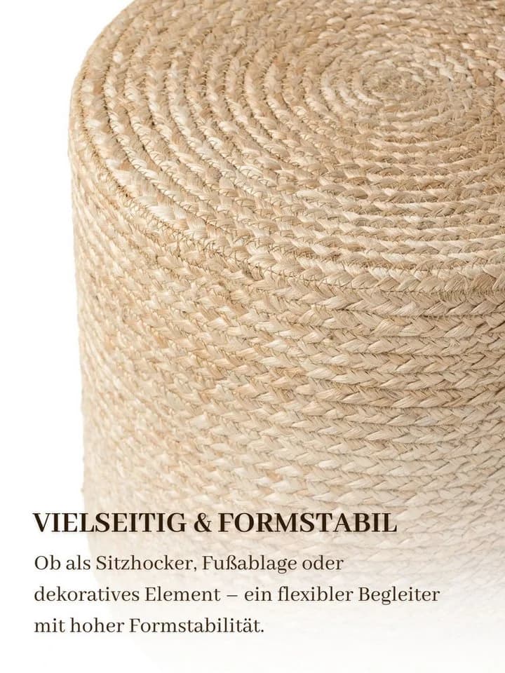 HANSE Home Pouf Jutta Jute - Bild 5