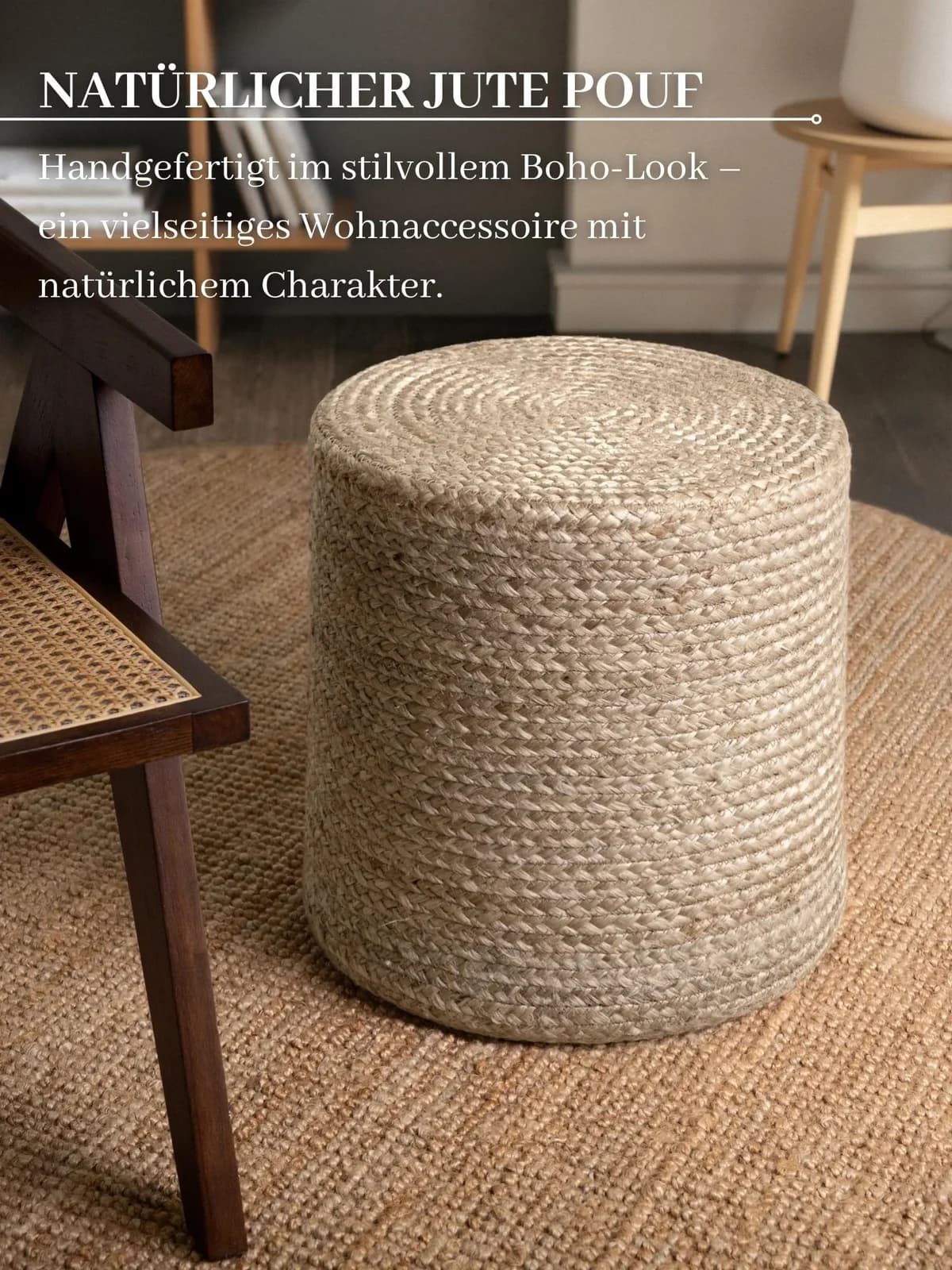 HANSE Home Pouf Jutta Jute