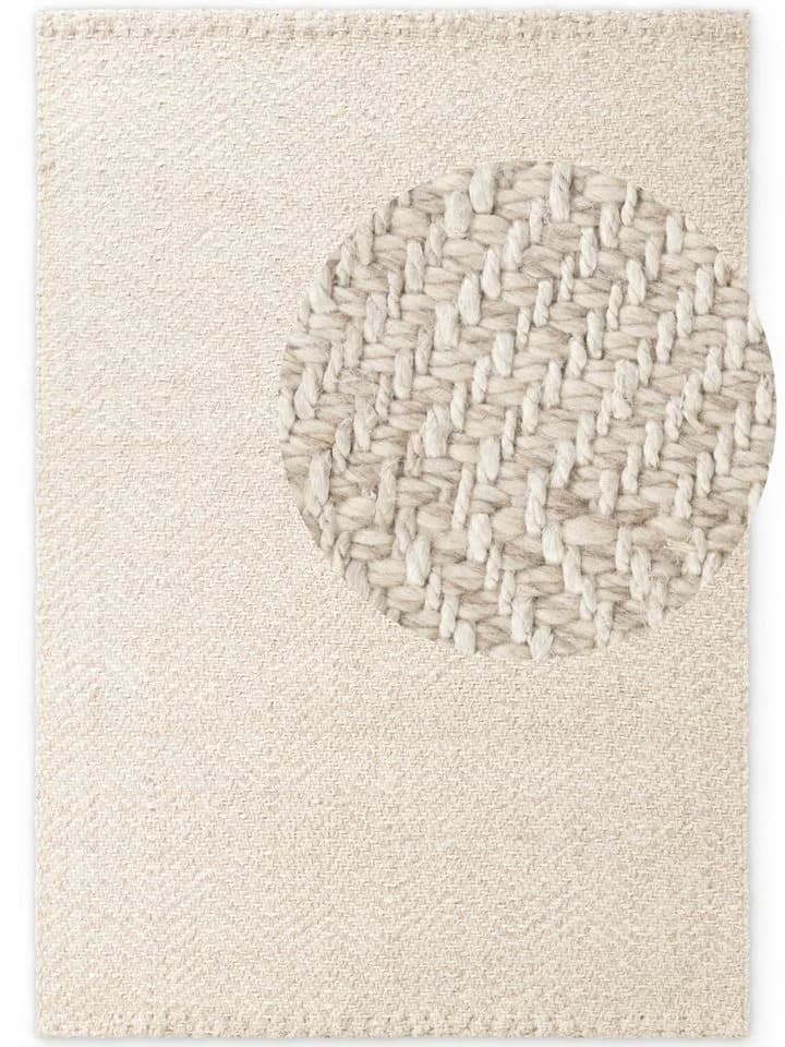 Wollteppich Majoli Elle Decoration Herringbone Natur Weiß