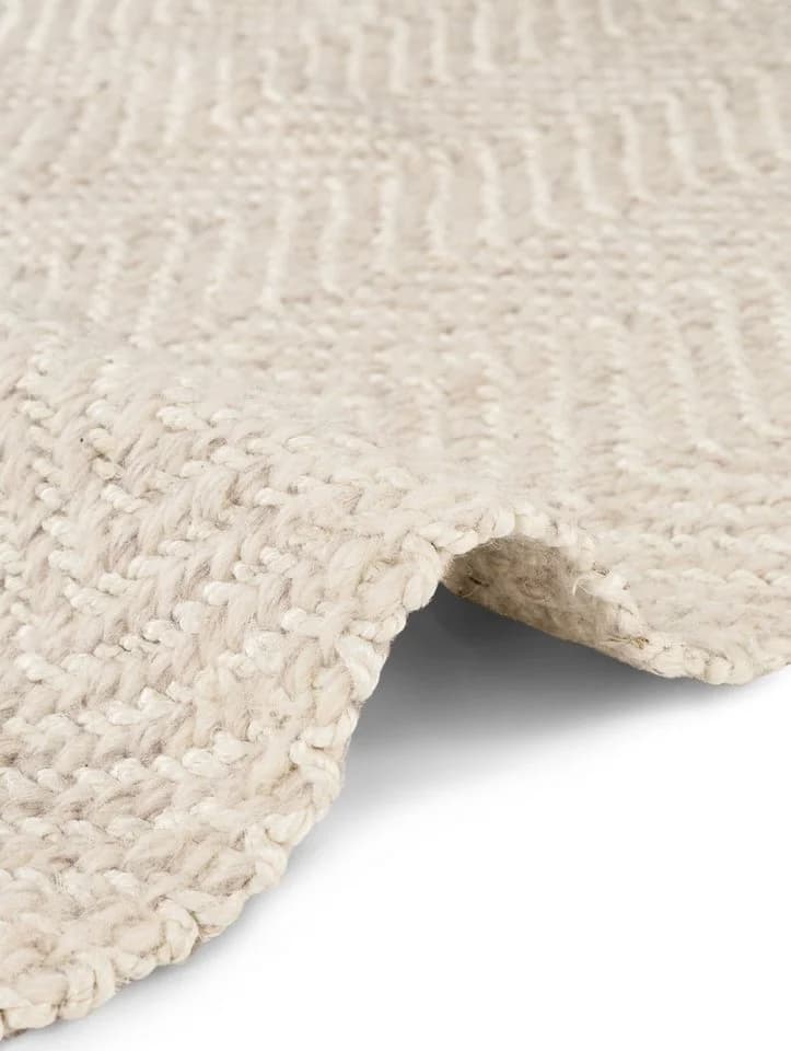 Wollteppich Majoli Elle Decoration Herringbone Natur Weiß - Bild 4