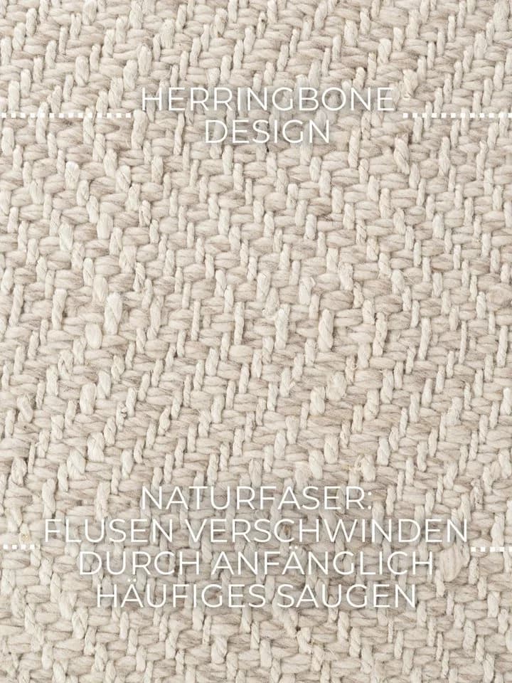 Wollteppich Majoli Elle Decoration Herringbone Natur Weiß - Bild 5