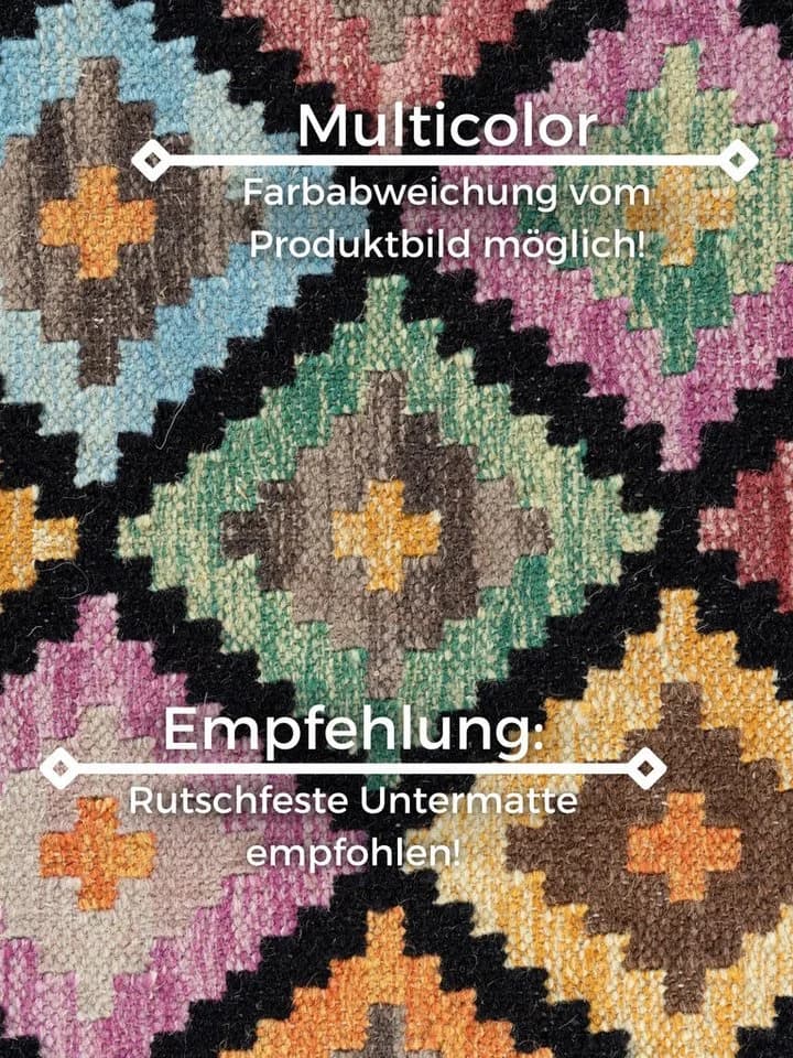 HANSE HOME Kelim Zara Teppich Schwarz Orientalisch Handgewebt - Bild 4