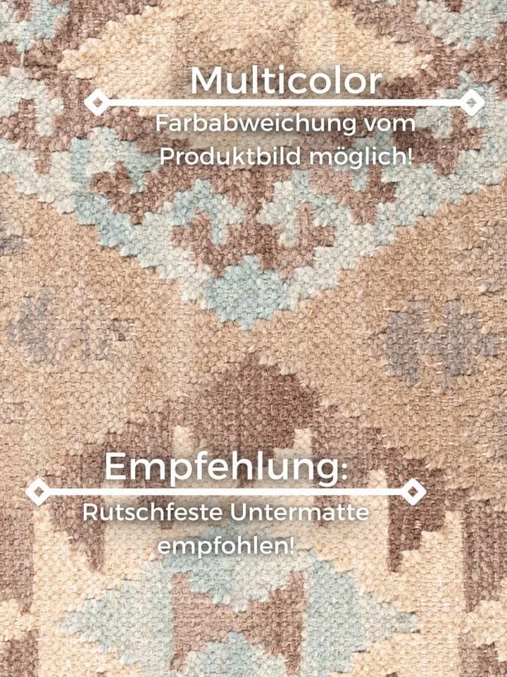 Hanse Home Kelim Dune Teppich Beige Hellblau 200x290 cm - Bild 4