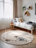 Villeroy & Boch Kinderteppich Walk like an Elephant Rainbow Teppich, rund, Höhe: 9 mm, Spielteppich weich, Kinderzimmer, Boho Kids Spielunterlage, Tieremotiv Bild 3