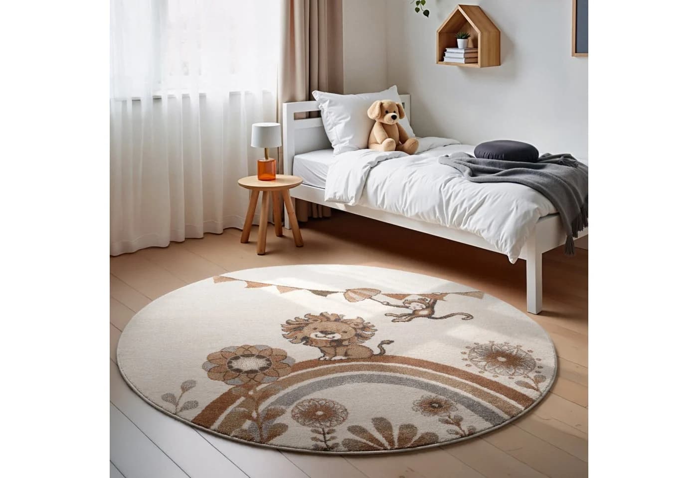 Villeroy & Boch Kinderteppich Roar like a Lion, rund, 9 mm, Tieremotiv - Bild 2
