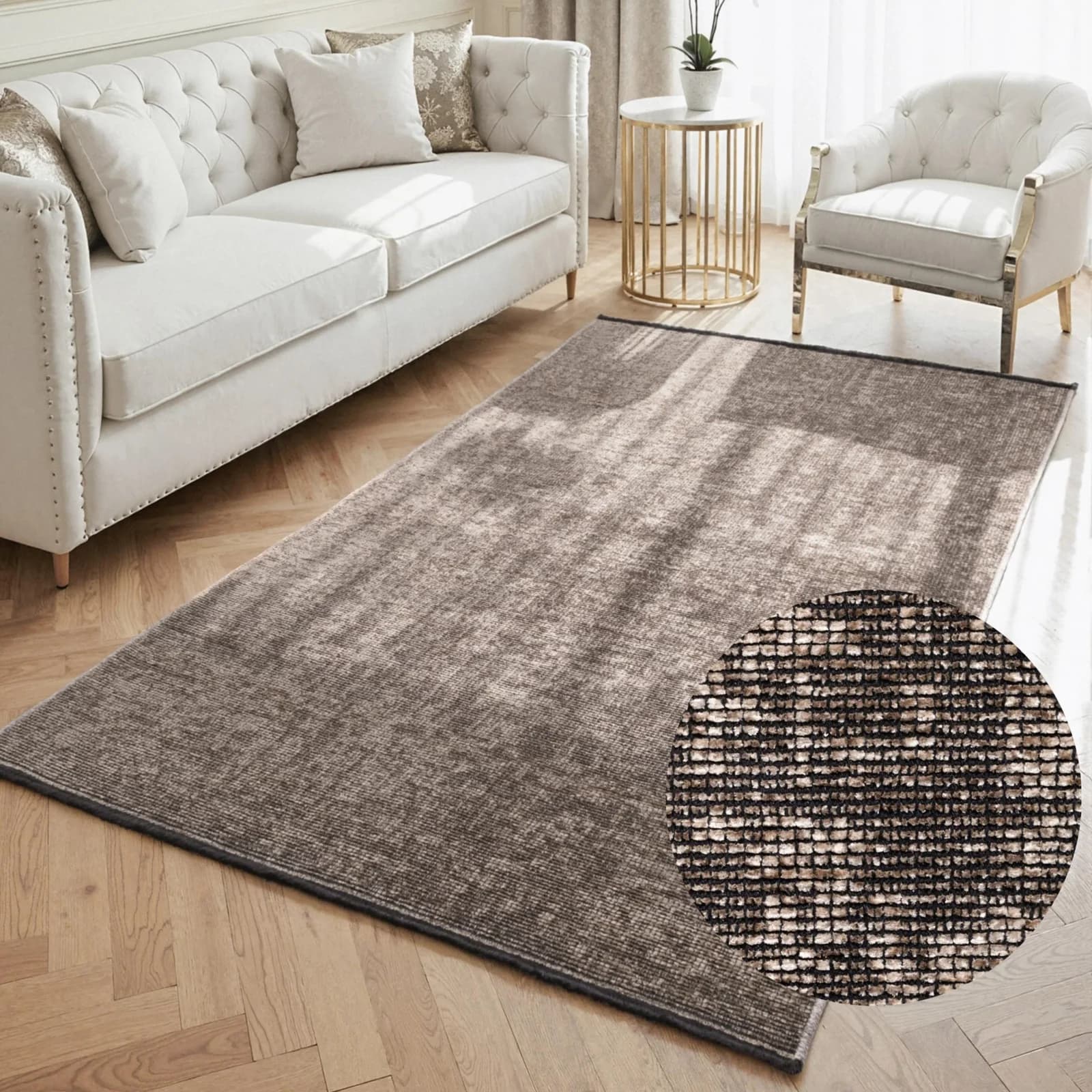 ELLE DECORATION Teppich Prisma Beige Karo Design