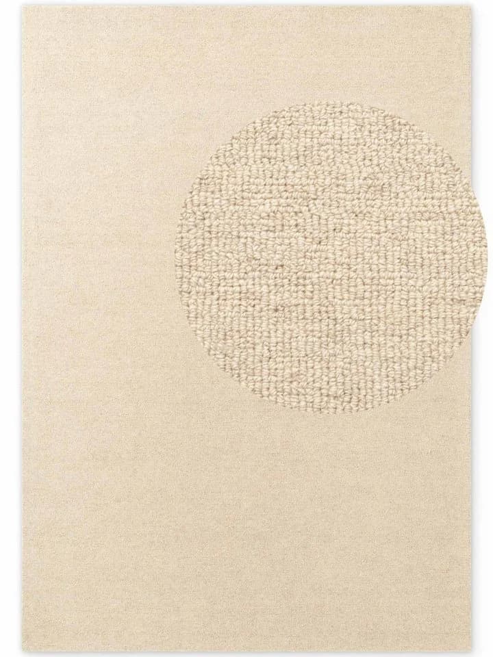 Wollteppich ELLE DECORATION Knots Hellbeige Handgetuftet