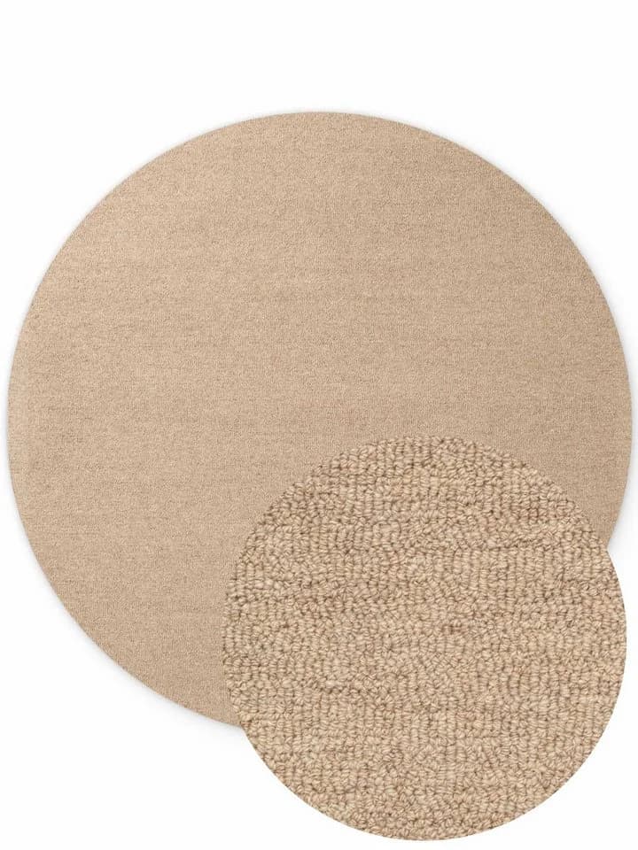 Wollteppich ELLE DECORATION Knots Beige Bouclé Design
