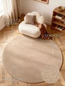 Wollteppich ELLE DECORATION Knots Beige Bouclé Design Bild 3