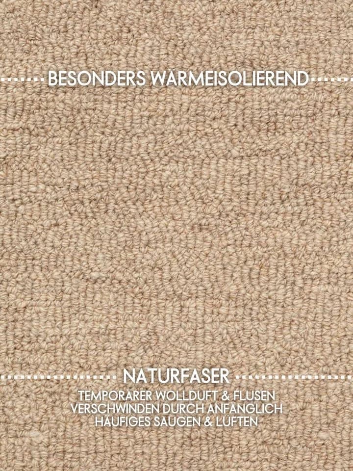 Wollteppich ELLE DECORATION Knots Beige Bouclé Design - Bild 4