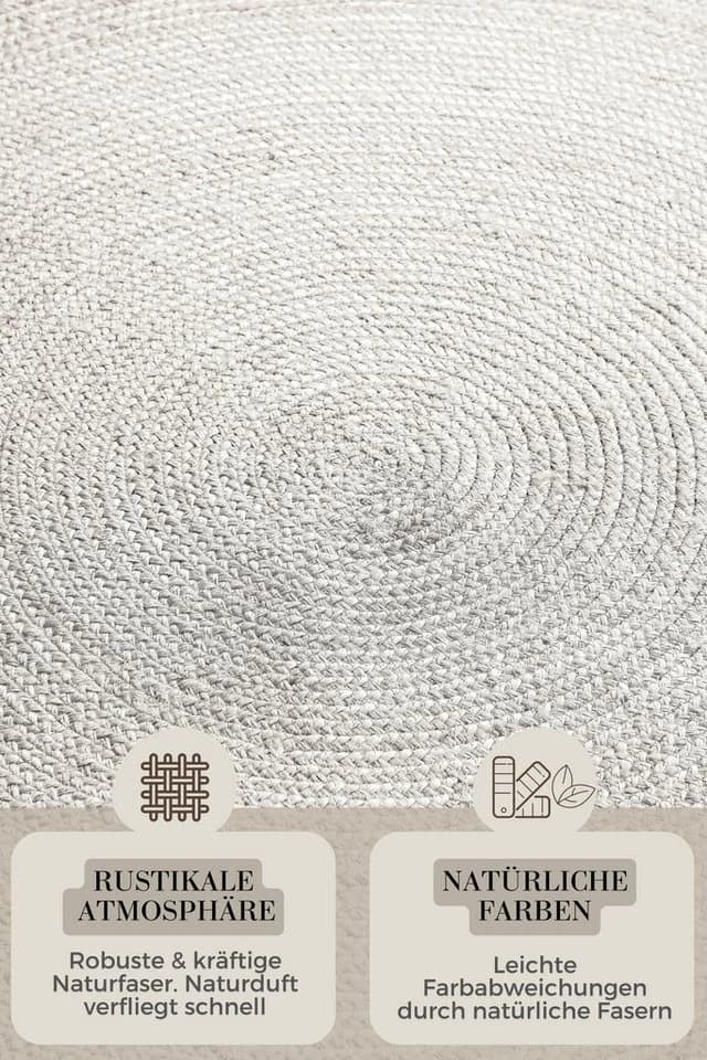 Hanse Home Rangpur Juteteppich Weiß Sisal-Optik - Bild 3