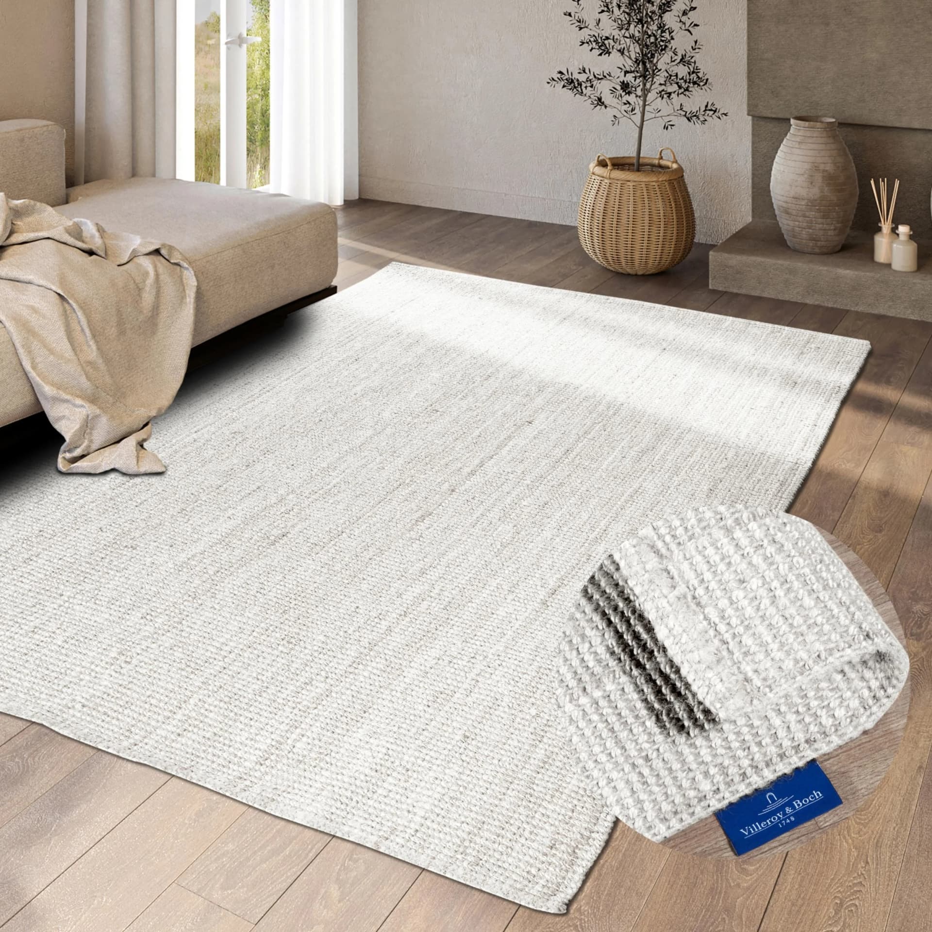 Villeroy & Boch Rosalie Juteteppich, rechteckig, 100% Jute, Natur