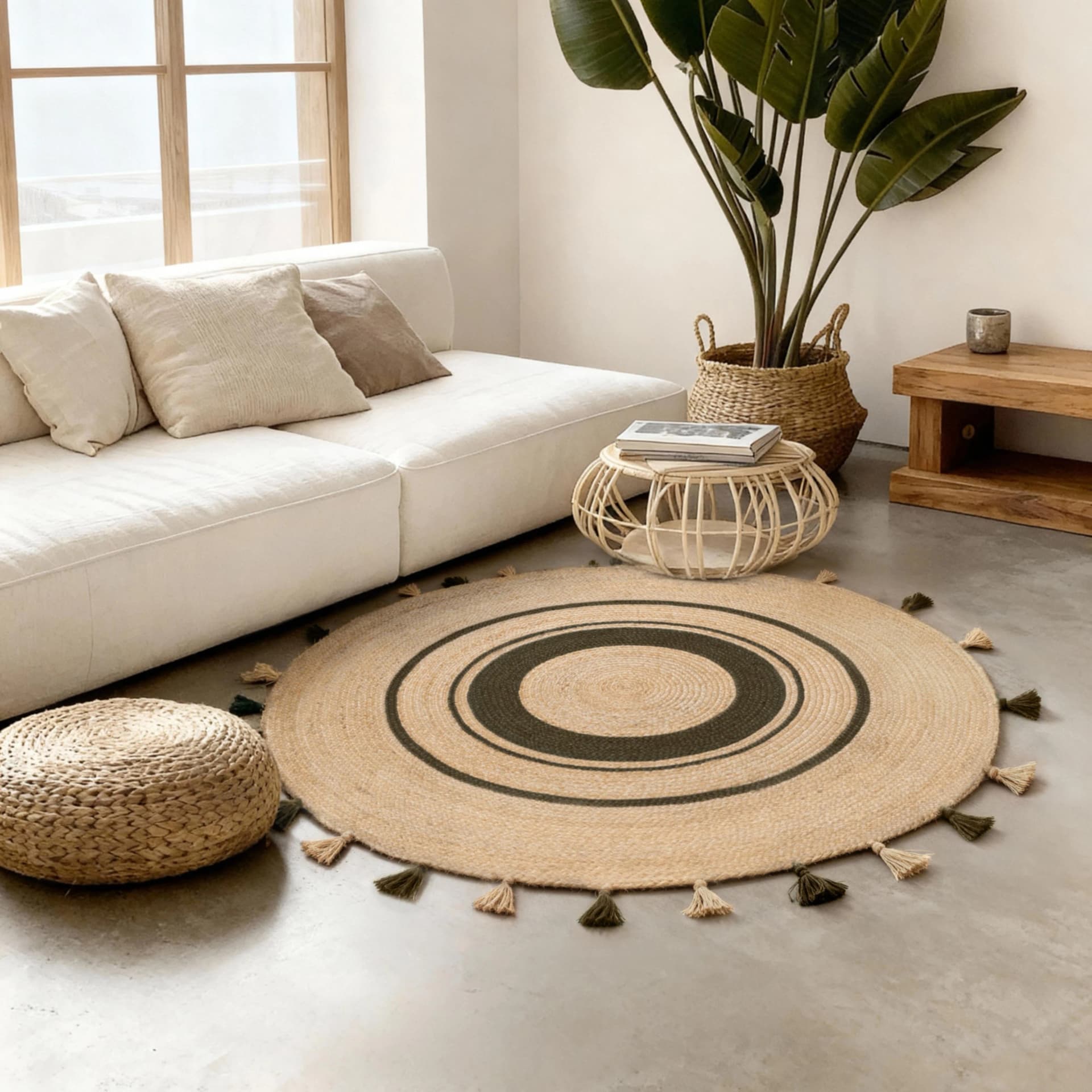 Hanse Home Teppich Basil Jute Handgewebt