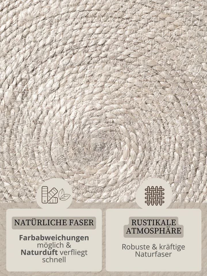 Hanse Home Teppich Lina Natur Jute Handgewebt Rund - Bild 4