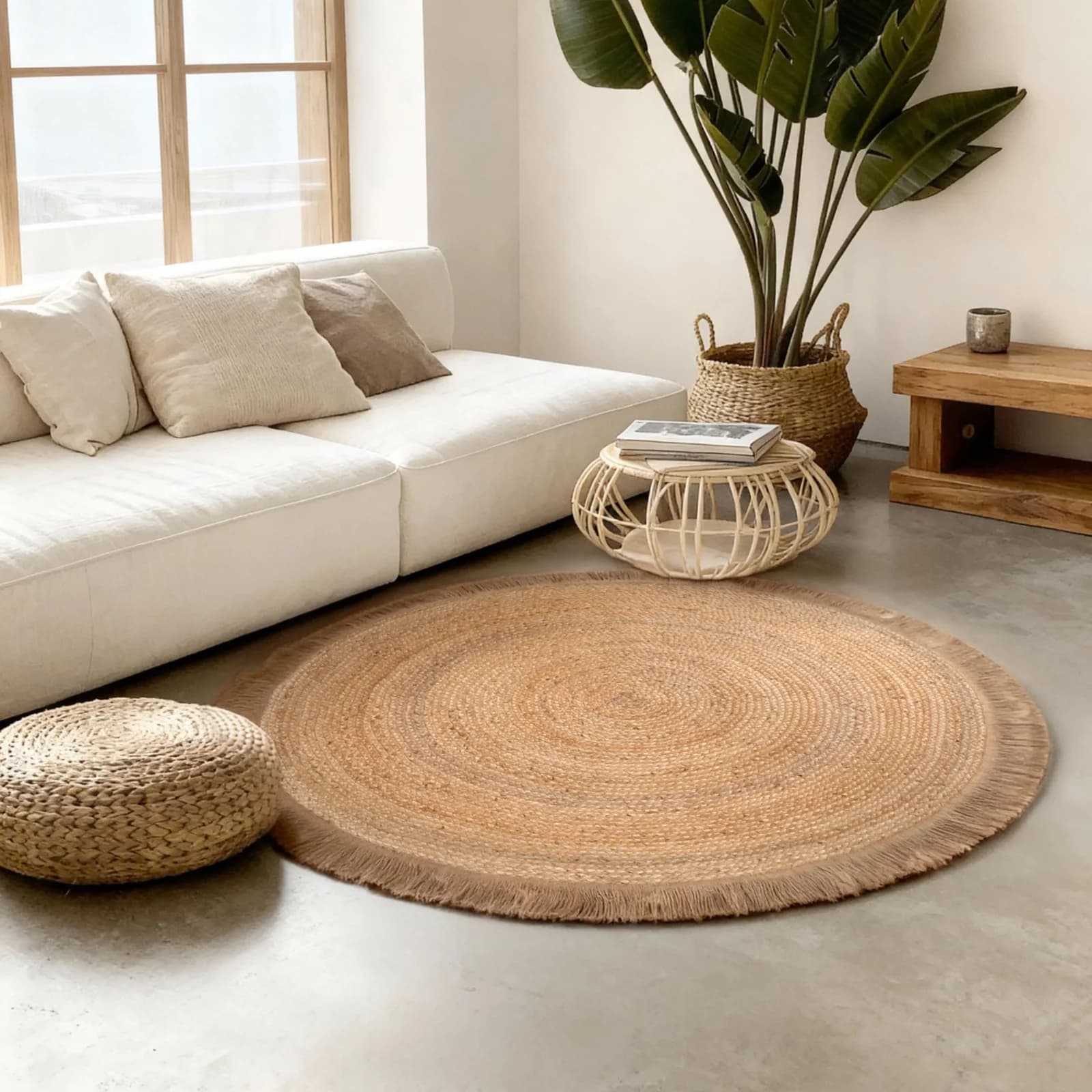 Hanse Home Teppich Nuru Jute Handgewebt Rund
