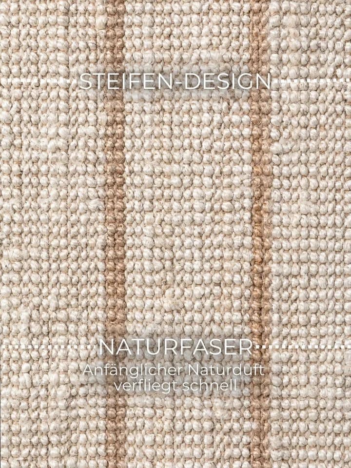 ELLE DECORATION Juteteppich Sierra Natur, Elfenbein, Gold, 160x230 cm - Bild 4