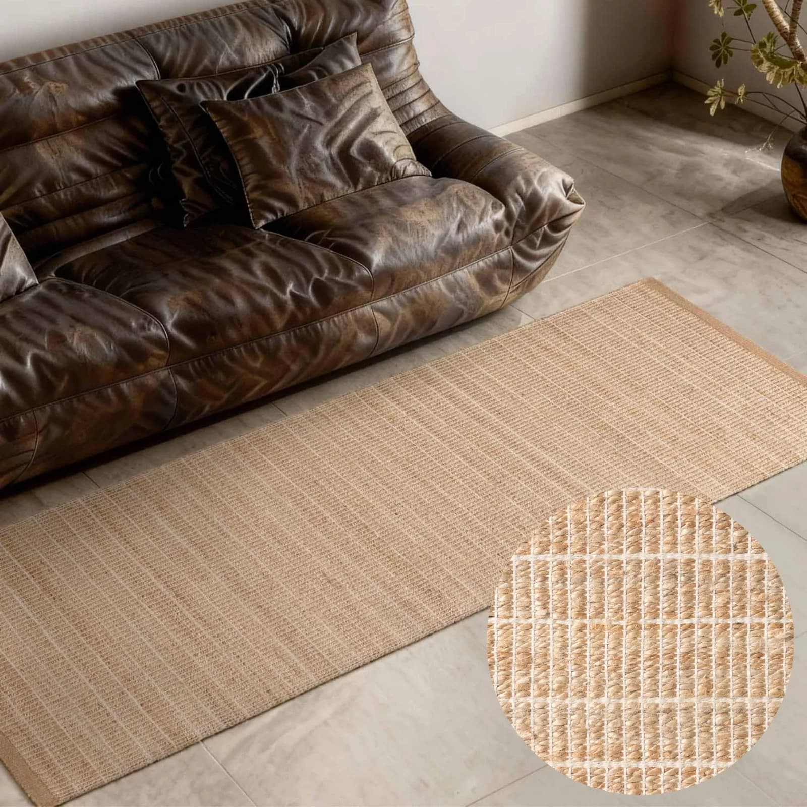 Villeroy & Boch Teppich Birka Natur Gold Jute Baumwolle