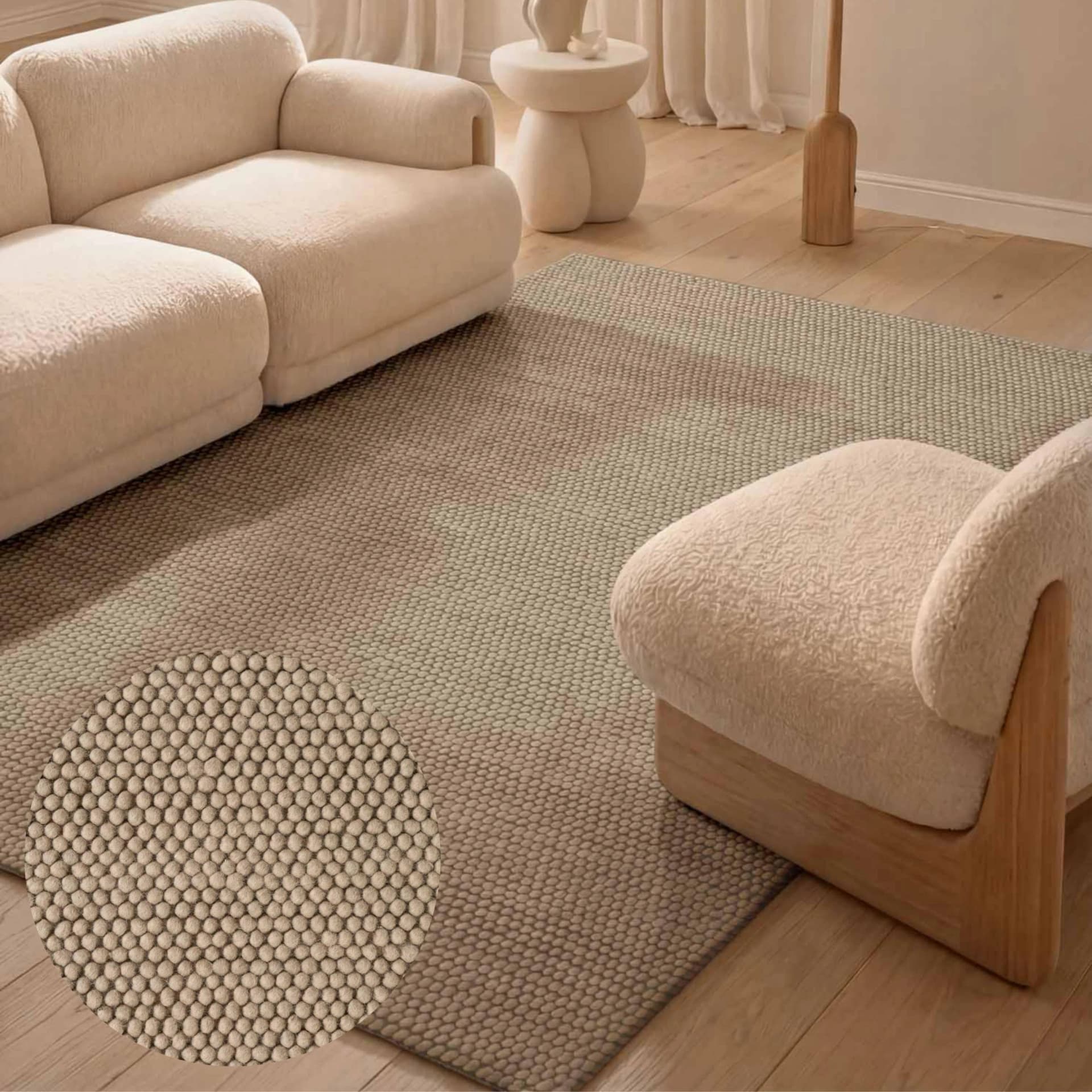 Wollteppich Diana beige 160x230 cm Ted Baker