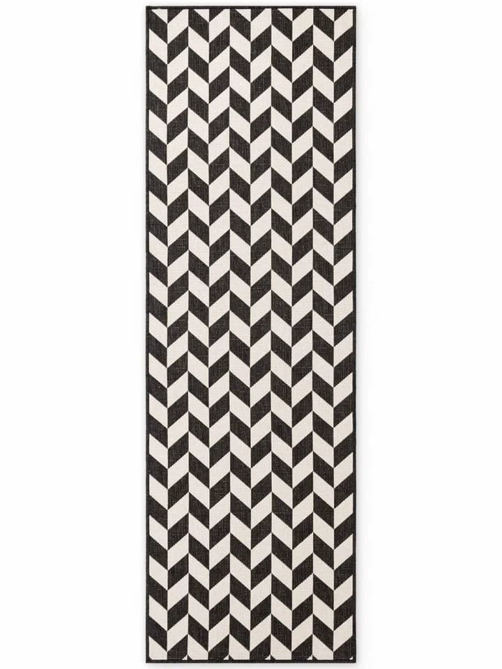 Ted Baker Terrick Teppich Schwarz-Weiß Geometrisches Design
