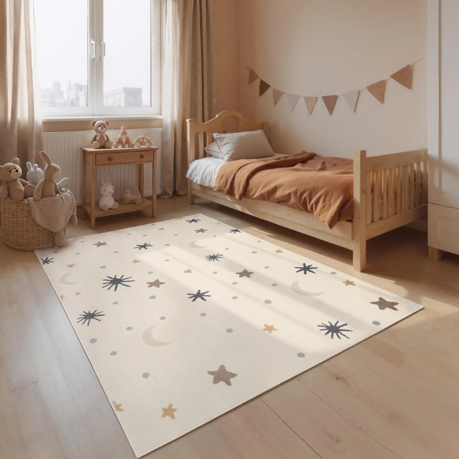 Kinderteppich mit Sternenmotiv