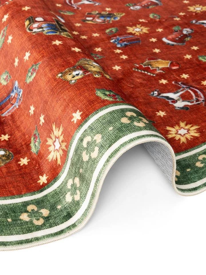 Villeroy & Boch Teppich Toy's Delight Nostalgic Noel Rund Grün/Rot - Bild 5