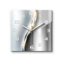 Tulup Wanduhr Metallabstraktion 30x30 cm Glasuhr Analog Stille Uhr Bild 2