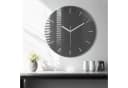 Tulup Glaswanduhr 60cm Grau Modern Gehärtetes Glas Bild 1