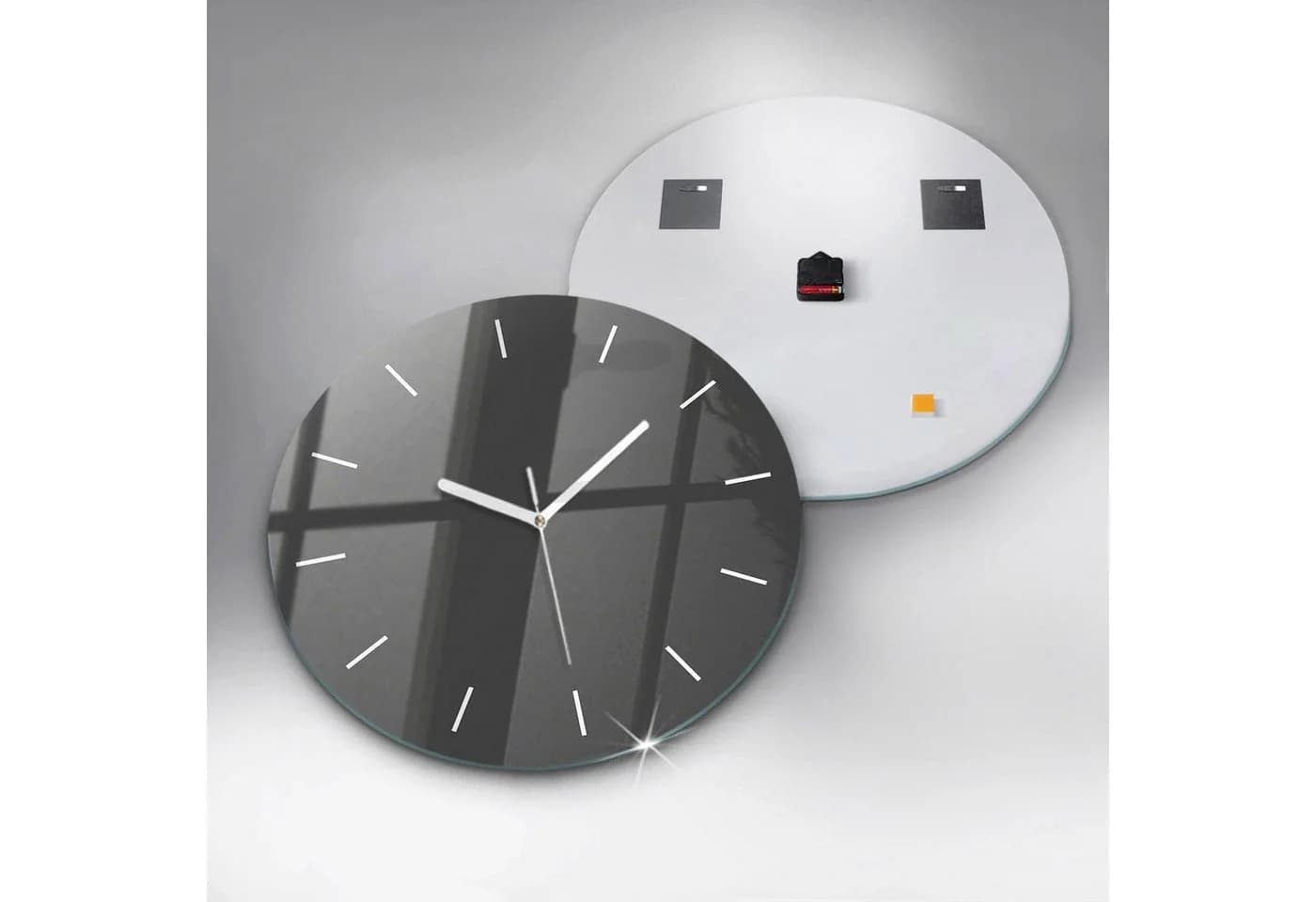 Tulup Glaswanduhr 60cm Grau Modern Gehärtetes Glas - Bild 4