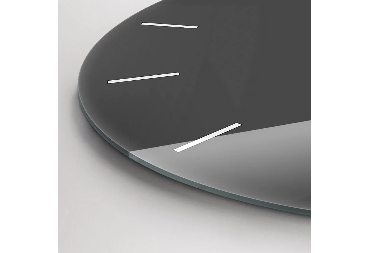 Tulup Glaswanduhr 60cm Grau Modern Gehärtetes Glas - Bild 5