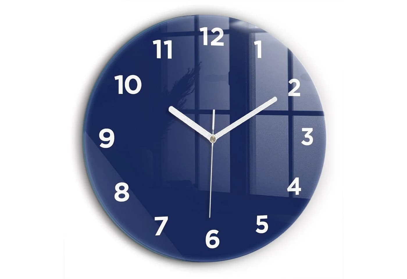 Tulup Wanduhr Modernistisch Rund 60cm Glas Marineblau - Bild 2