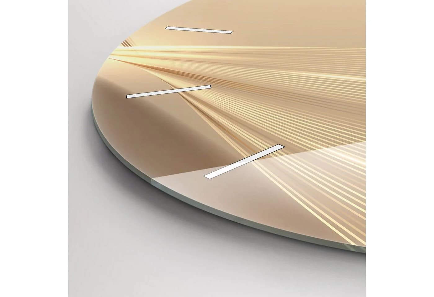 Tulup Wanduhr Glas Abstraktes Licht Modern Weiß - Bild 5