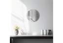 Tulup Wanduhr Rund Glas Silber Modern Abstrakt Bild 1