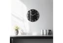 Tulup Wanduhr Glas Dunkel Marmor Runde Deko Bild 1
