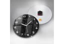 Tulup Wanduhr Glas Dunkel Marmor Runde Deko Bild 4