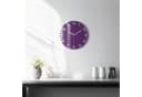 Tulup Moderne Glaswanduhr 30cm Gehärtetes Glas Lila Bild 1