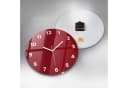 Tulup Moderne Glaswanduhr 30cm Gehärtetes Glas Rot Bild 4