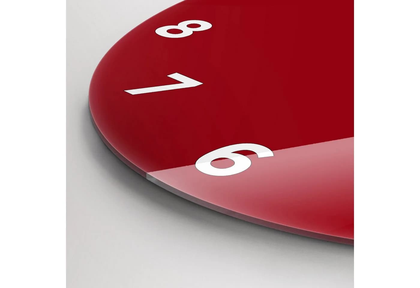 Tulup Moderne Glaswanduhr 30cm Gehärtetes Glas Rot - Bild 5